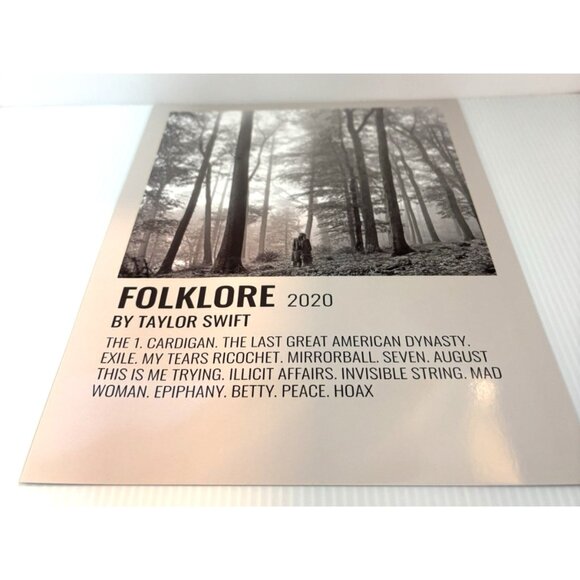 Taylor Swift Folklore Album Cover Art Print 10x8" 2020 Photo Cardstock NEW - Picture 2 of 5